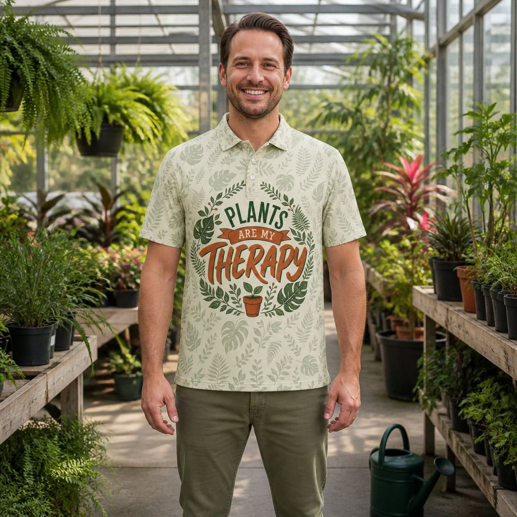 Plants Are My Therapy Botanical Polo - Polo shirt - All over printed b9511157-3e31-419e-8041-dd18de3216c9.jpg