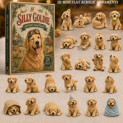 Silly Goldie Advent Calendar 2026 - 24-Day Festive Countdown, Acrylic Charms Blind Box - Gift For Dog Lovers b9658b39-35d7-4174-8dec-97f2170f56af-goldie-text-2.png