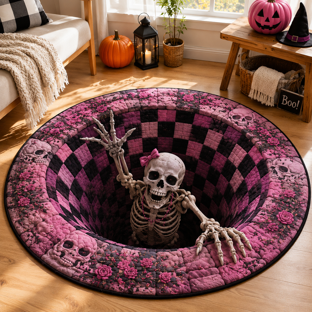 Pretty Dead Inside 3D Skeleton Pit Quilted Carpet – Pink Gothic Halloween Illusion Rug, Spooky Skull & Rose Home Decor Gift b98903e1-6a16-498a-a598-541faa983eb2-th-m-s-3.png