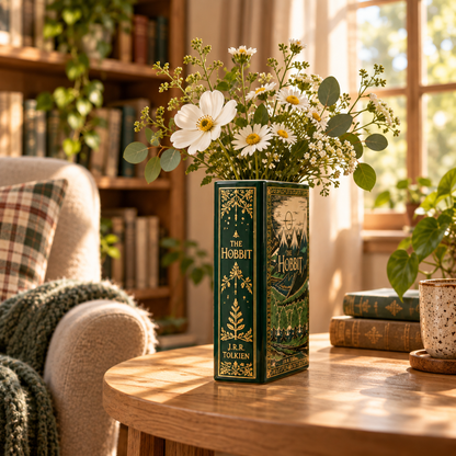 The Hobbit Book Cover Style Ceramic Vase, Decorative Flower Vase for Book Lovers and Reading Nooks b9a99bd2-5334-40c2-8dcf-167b1e939788-banner-3.png