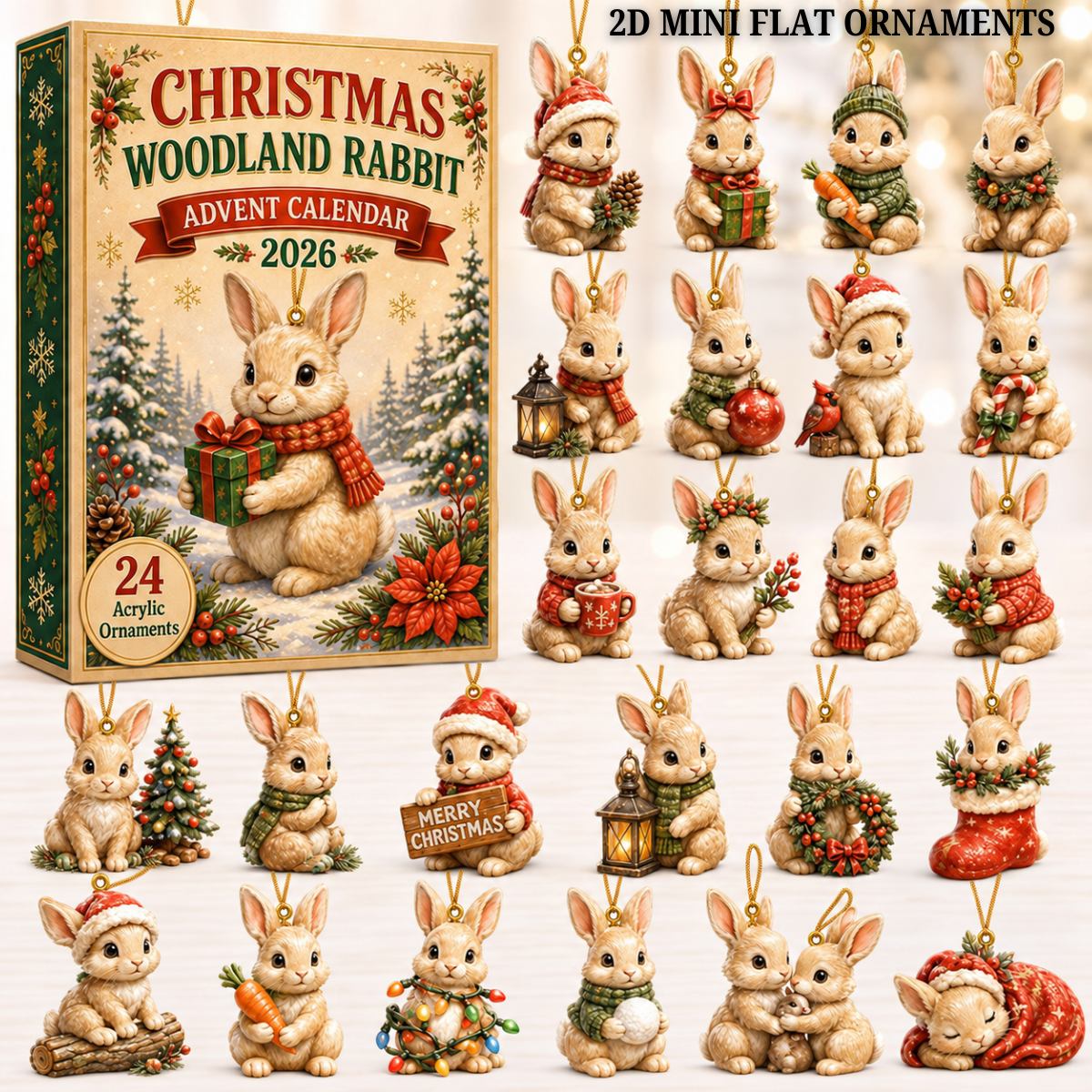 Christmas Woodland Rabbit Advent Calendar 2026 - 24-Day Festive Countdown, Acrylic Charms Blind Box - Gift For Woodland Lovers, Family & Friends ba171ae4-63d4-43c8-8b4f-ca381b2f3aaf-woodland-rabbit-text.png