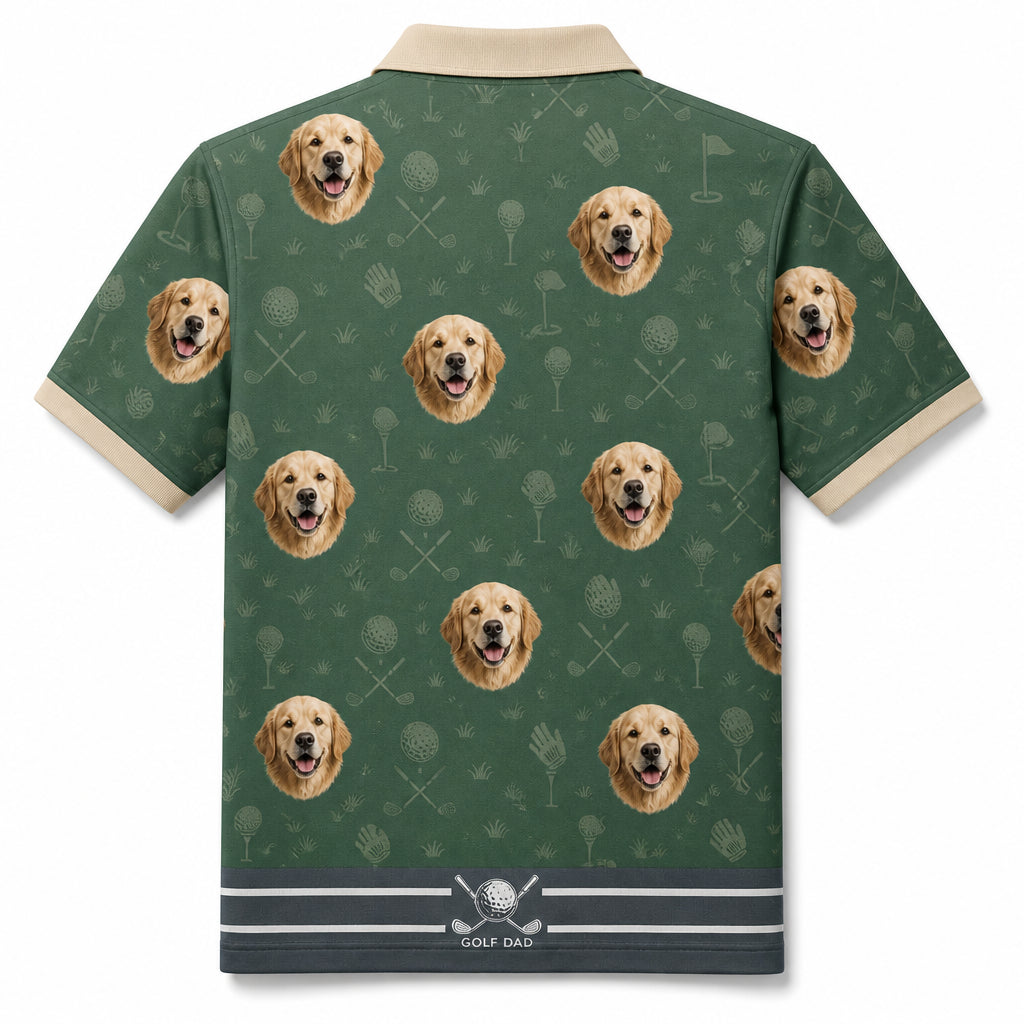 Golf Dad Photo Polo - Back view