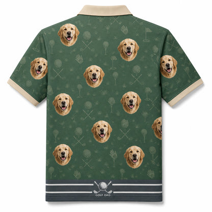 Golf Dad Photo Polo - Back view