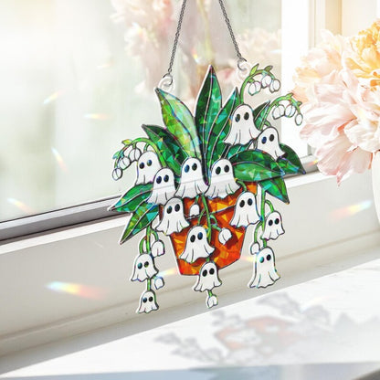 Ghost Lily of the Valley Holographic Suncatcher, Spooky Halloween Window Hanging Decor bac835f8-686b-481c-9bf9-2648f3113a57-80.jpg