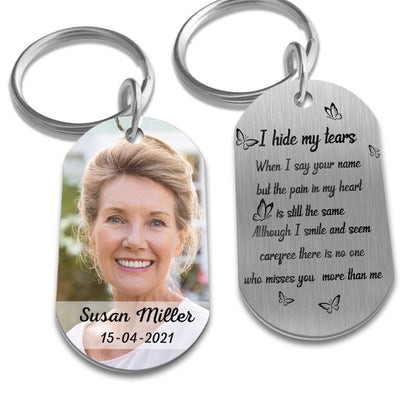 I Hide My Tears Personalized Photo Keychain Memorial banenr-gg.jpg