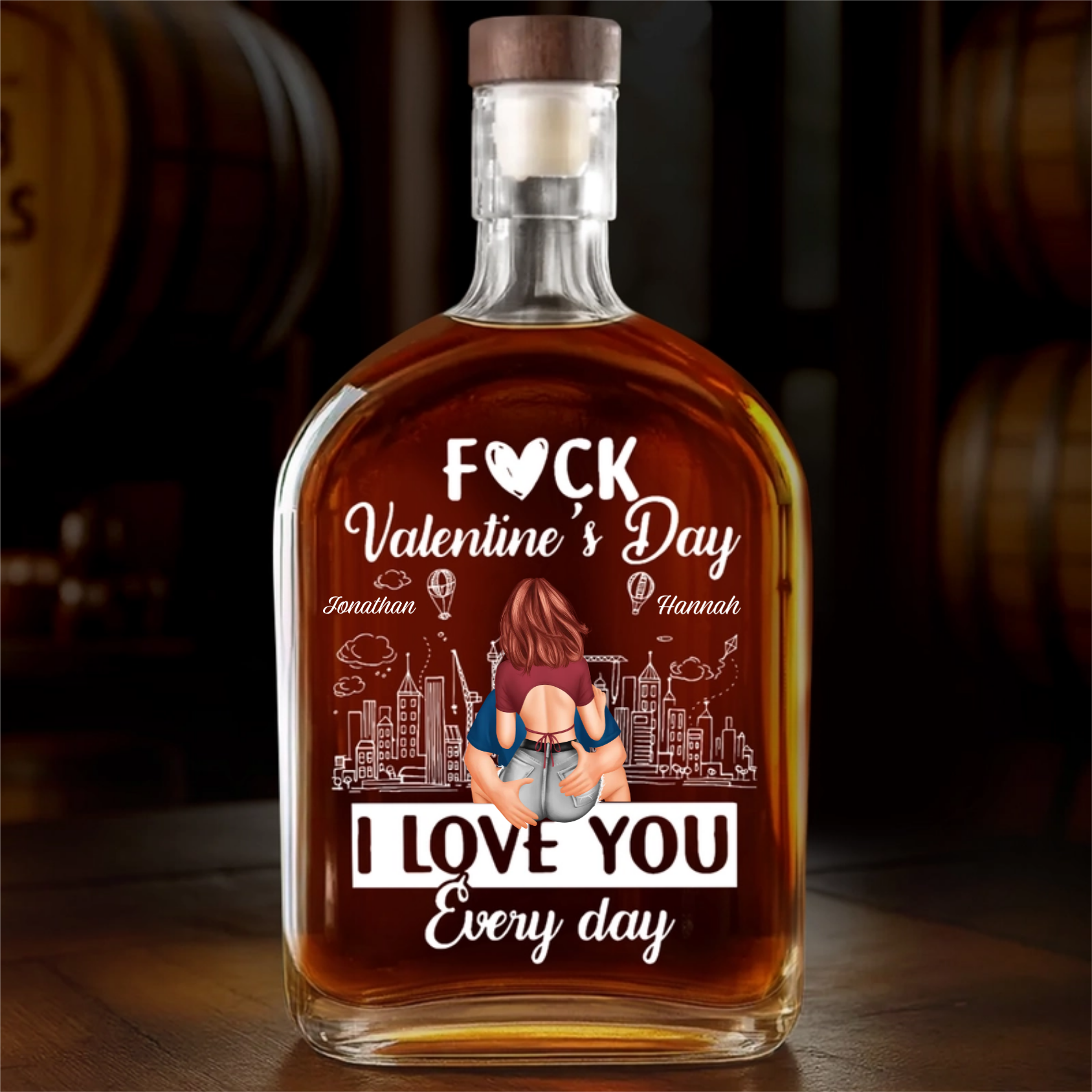 Forget Valentine's Day, I Love You Everyday - Personalized Whiskey Bottle - Anniversary Gift, Valentine's Day Gift For Couple banner-1_105c59a1-2af5-4ebd-bd07-510084936093.png