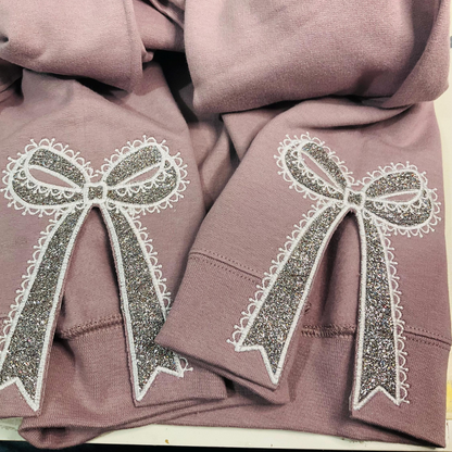Embroidered Lace Side Bow Appliqu Sweatshirt Design, Classic Lace Bow, Embroidered Bow Sweatshirt, Glitter Side Bow Sweatshirt banner-1_be2867f2-0f26-402f-98be-283ced46b7c6.png