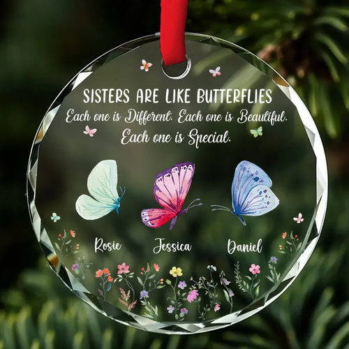 Sisters Are Like Butterflies - Personalized Crystal Ornament - Gift For Sisters, Besties, Soul Sisters banner-1_converted_d9f65537-ac7b-4ec5-9378-86c96541cd7b.png