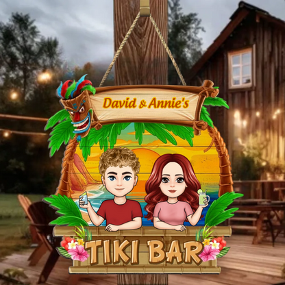 Tiki Bar Summer Drinking Couple - Personalized Wood Sign - Summer Gift For Couple, Beach & Pool Decor banner-2_12252c11-b62d-4a05-bff6-e2fd88b68afe.png