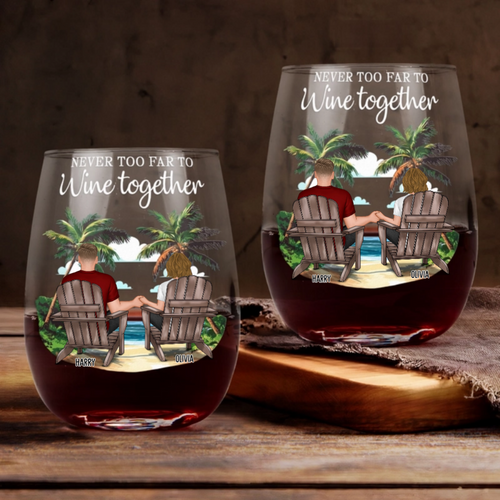 Beach Couple You & Me We Got This - Personalized Wine Glass - Gift For Couple, Gift For Him For Her, Anniversary Gift banner-2_34324892-2c29-4461-b8ee-1d1ff4b342ba.png