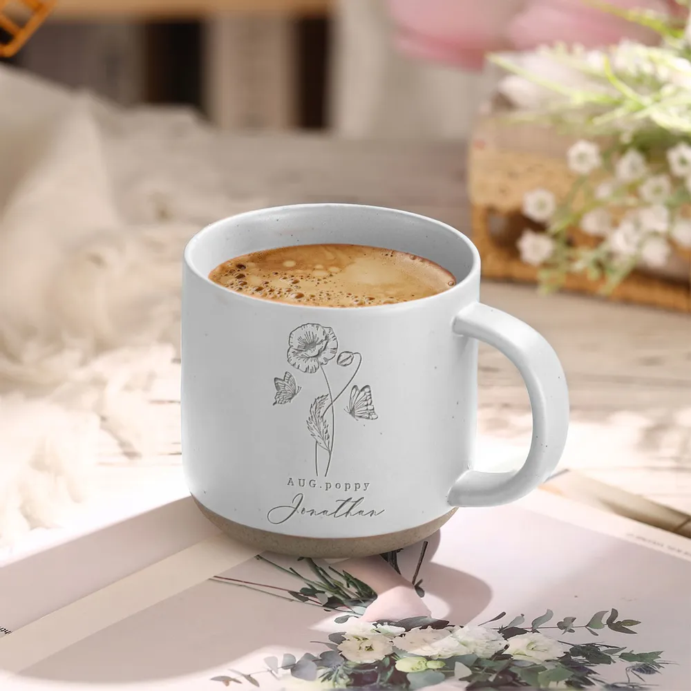Custom Family Birth Flowers - Personalized Engraved Pottery Mug - Birthday Gift For Grandma, Mom, Daughter, Mother's Day Gift banner-2_4_11zon.png