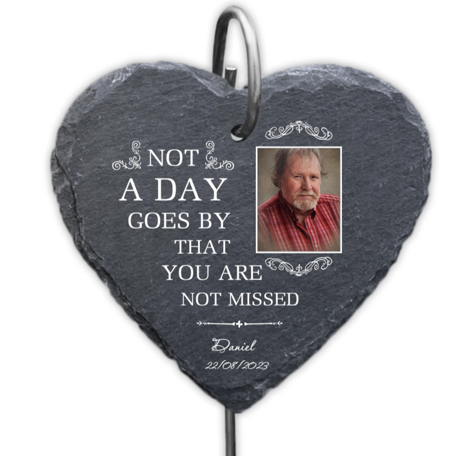 Not A Day Goes By That You Are Not Missed - Personalized Garden Slate Plaque - Memorial Gift banner-2_c325a638-fc5a-4e60-892d-690368f64721.png