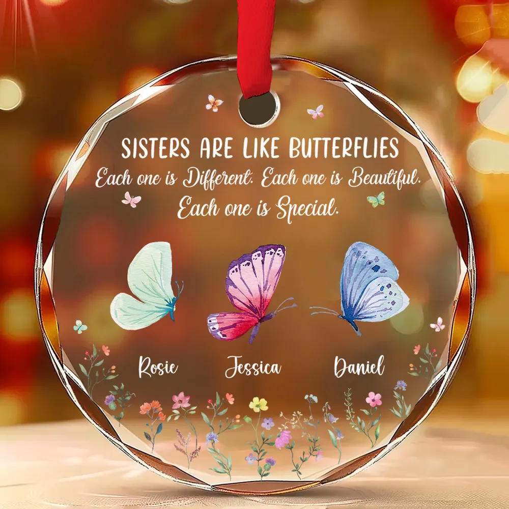 Sisters Are Like Butterflies - Personalized Crystal Ornament - Gift For Sisters, Besties, Soul Sisters banner-2_converted_81d83d04-c396-4f7f-996a-ec5076054a83.png