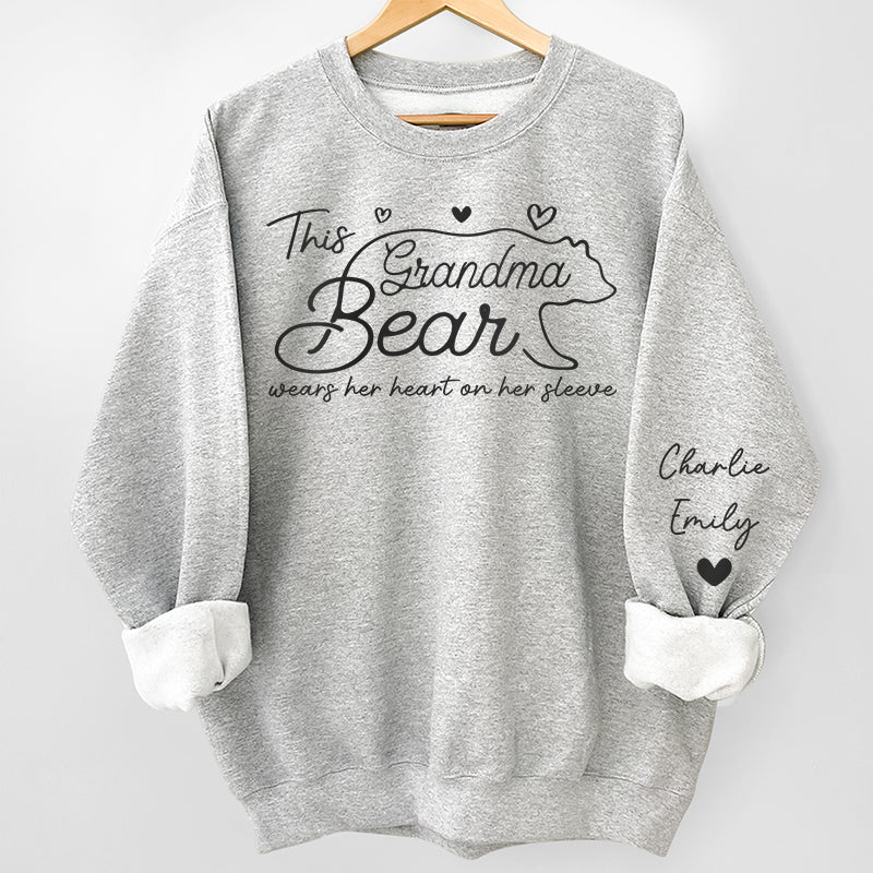 This Mama Bear Wear Her Heart On Her Sleeves - Personalized Front & Sleeves Sweatshirt Hoodie - Gift For Mother, Grandma banner-2_d2013802-19cf-4cbc-8090-e64c72128447.jpg