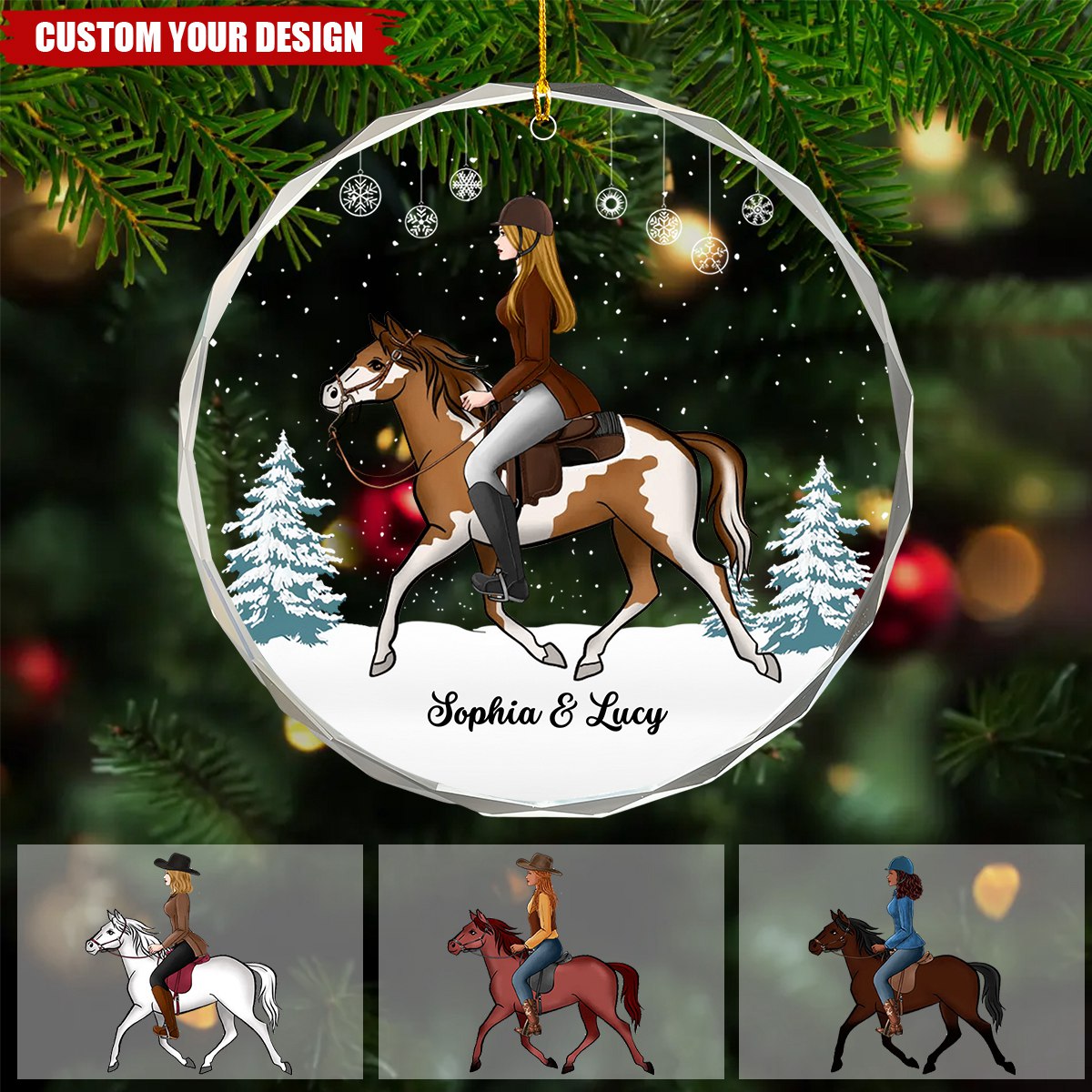 Girl Riding Horse - Personalized Crystal Ornament - Christmas Gift For Horse Rider, Horse Lovers banner-2_e592b4cb-21c0-4081-bc1a-c27c67284737.jpg