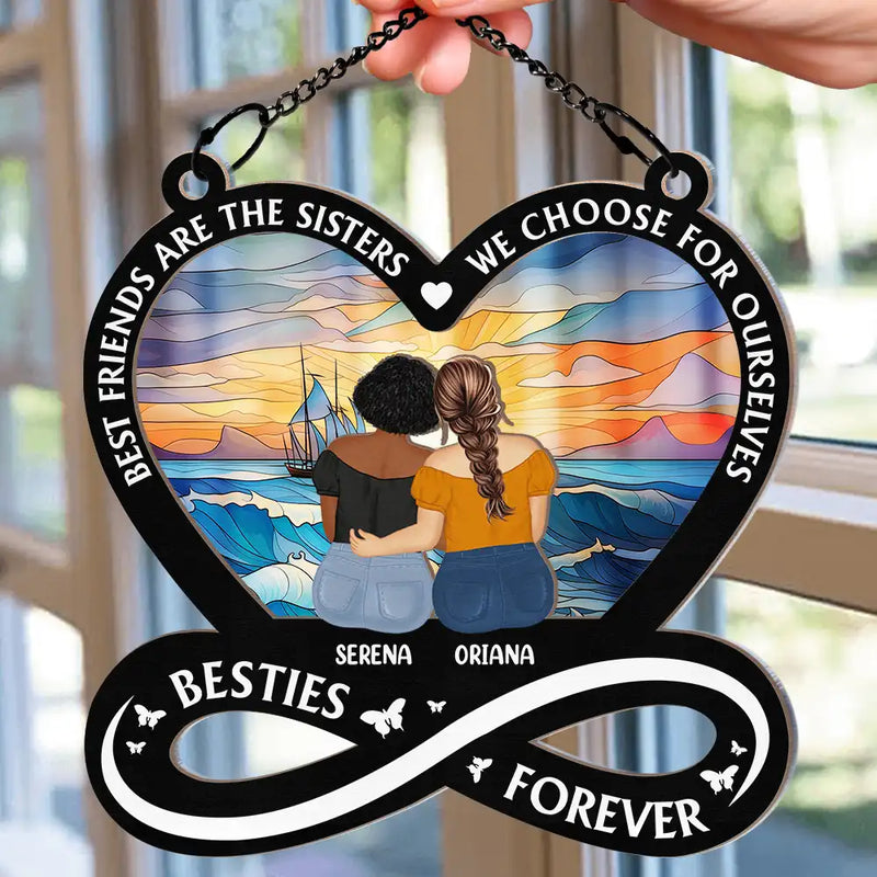 Not Sisters By Blood But Sisters By Heart - Personalized Suncatcher Ornament - Gift For Bestie, Soul Sisters, BFF banner-2_fcf22849-c2a7-43a1-a992-93573fa8340d.jpg