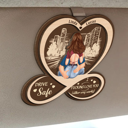 Drive Safe Because Your Wife Loves You - Personalized Car Visor Clip - Gift For Husband, Gift For Couple, Valentine's Day Gift banner-2_fe4be373-23ac-44b1-af32-3a71ac08140a.jpg