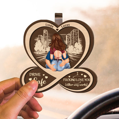 Drive Safe Because Your Wife Loves You - Personalized Car Visor Clip - Gift For Husband, Gift For Couple, Valentine's Day Gift banner-3_09d940f3-468e-40ca-a916-457117c8dcc1.jpg