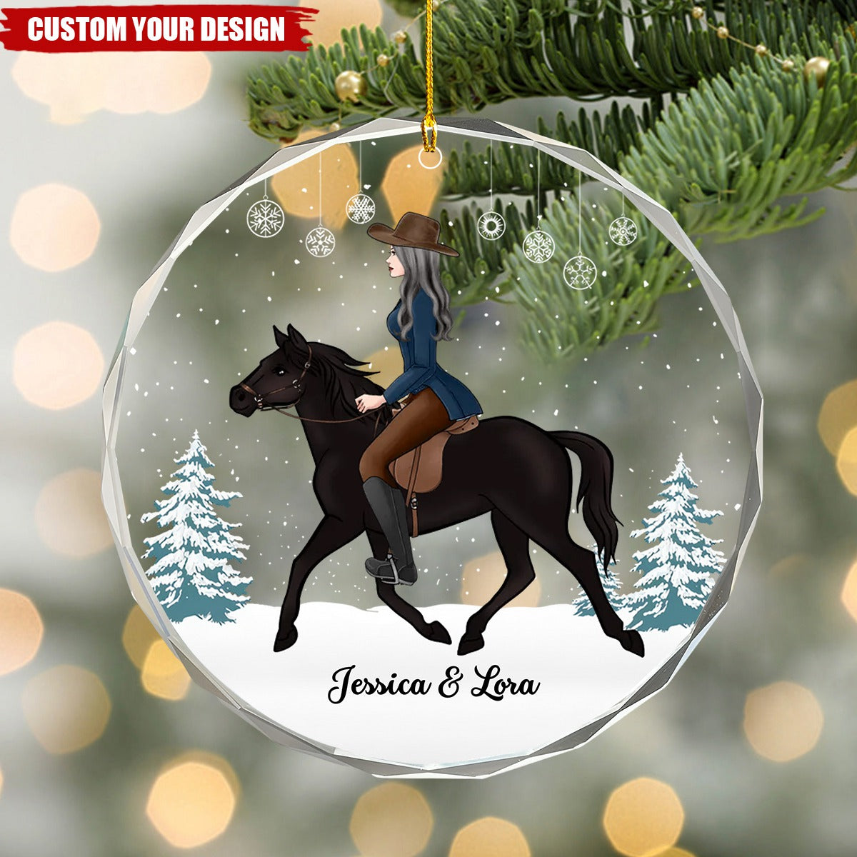Girl Riding Horse - Personalized Crystal Ornament - Christmas Gift For Horse Rider, Horse Lovers banner-3_115846ad-8b31-49e7-ac02-4b26bbba87e3.jpg
