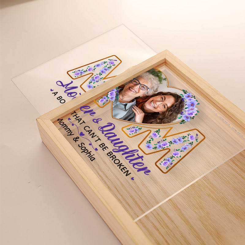 Mother & Daughter A Bond That Can Be Broken - Personalized Light Frame - Gift For Mom, Mother's Day banner-3_11zon.png