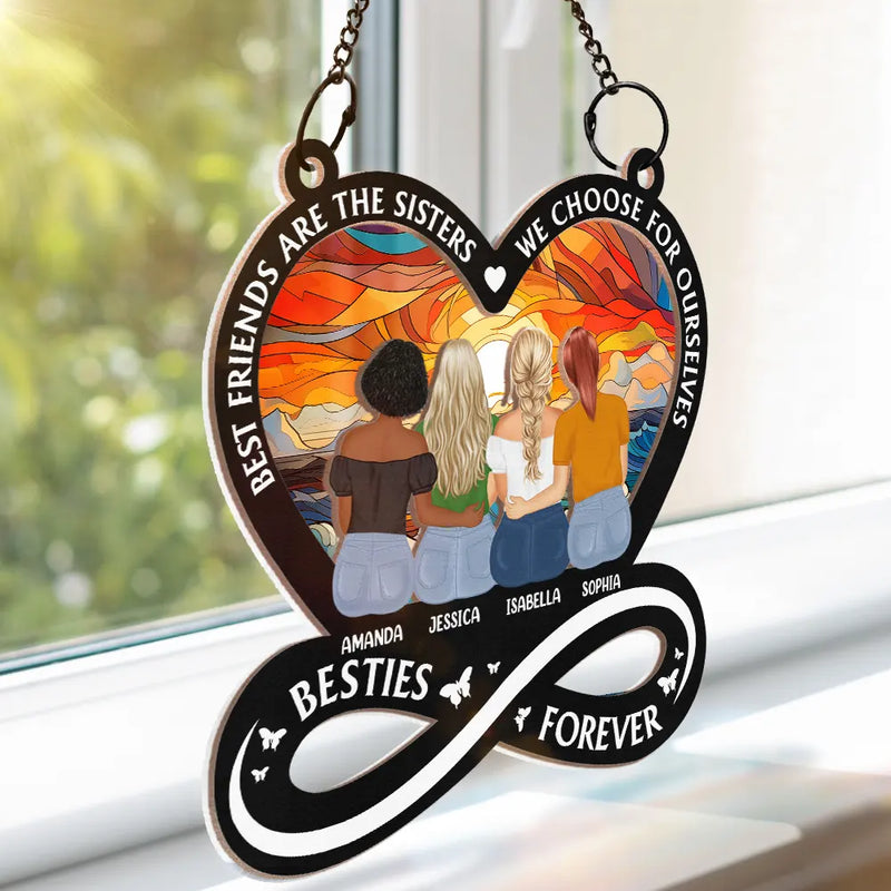 Not Sisters By Blood But Sisters By Heart - Personalized Suncatcher Ornament - Gift For Bestie, Soul Sisters, BFF banner-3_6ae67f30-c872-4beb-a8d9-2632bd6f1004.jpg