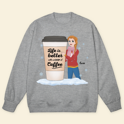 Life Is Better With A Cup Of Coffee Christmas - Personalized Sweatshirt - Gift For Friends, Bestie, Christmas Season banner-3_c9f07bf6-0441-4513-b8dd-54115cfc8b8d.png