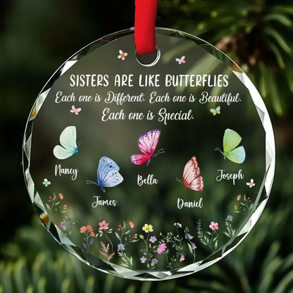 Sisters Are Like Butterflies - Personalized Crystal Ornament - Gift For Sisters, Besties, Soul Sisters banner-3_converted_8e253758-7020-4898-abcb-adf71f008e33.png