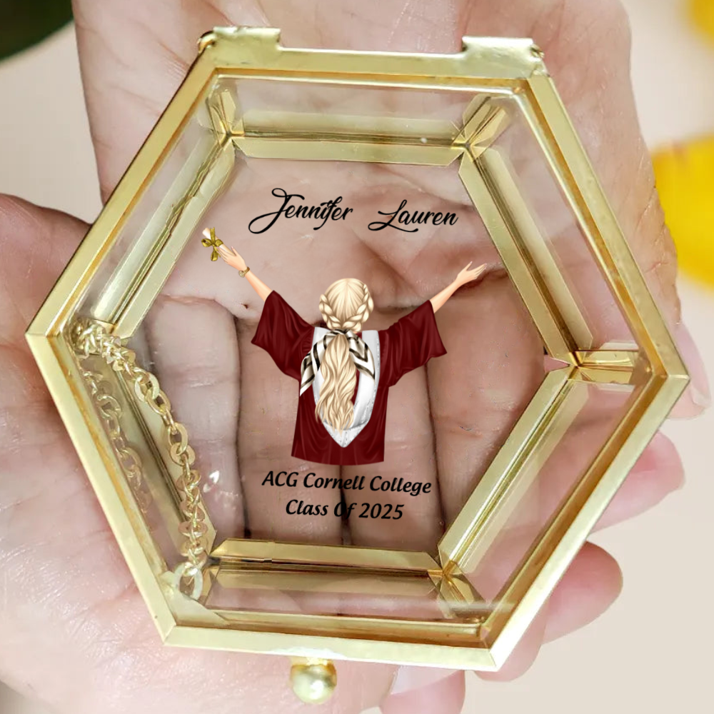 And Off She Went To Change The World - Personalized Hexagonal Glass Ring Box - Graduation Gift banner-3_de518050-c51c-4723-9de5-bc3d3923b3ab.png