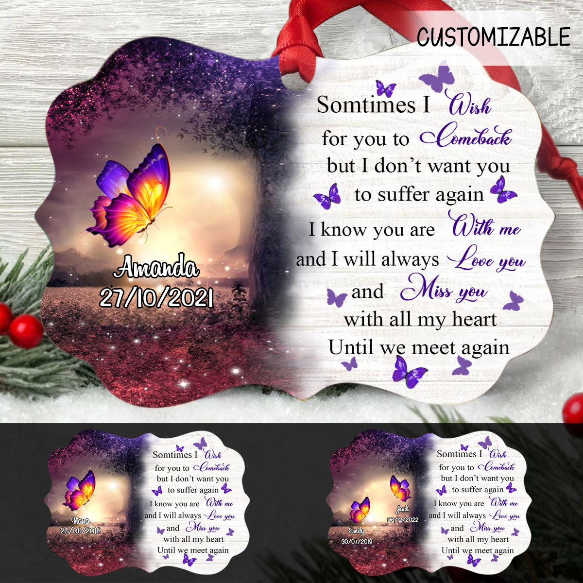 Purple Butterfly Miss You All My Heart Personalized Aluminum Ornament Memorial Gift Christmas Gift banner-Acrylic-Ornament---Butterfly-Miss-You-All-My-Heart--fb.jpg