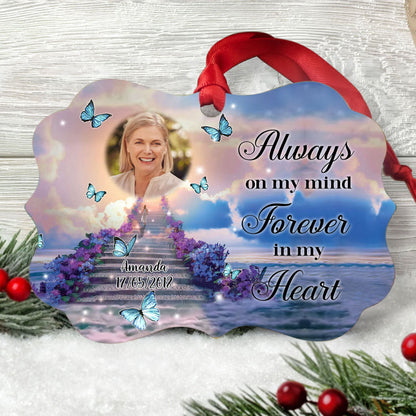Road To Heaven Butterfly You Left My World Personalized Aluminum Ornament Memorial Gift banner-Acrylic-Ornament--You-Left-My-World-gg.jpg