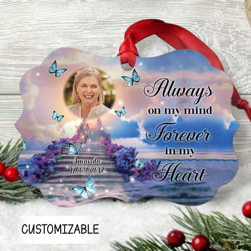 Road To Heaven Butterfly You Left My World Personalized Aluminum Ornament Memorial Gift banner-Acrylic-Ornament--You-Left-My-World_-fb.jpg