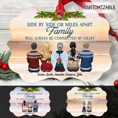 Christmas Family Side By Side Or Miles Apart Family Will Always Be Connected By Heart Personalized Aluminum Ornament Memorial Gift banner-Acrylic-Ornament.-family-side-by-side-fb.jpg