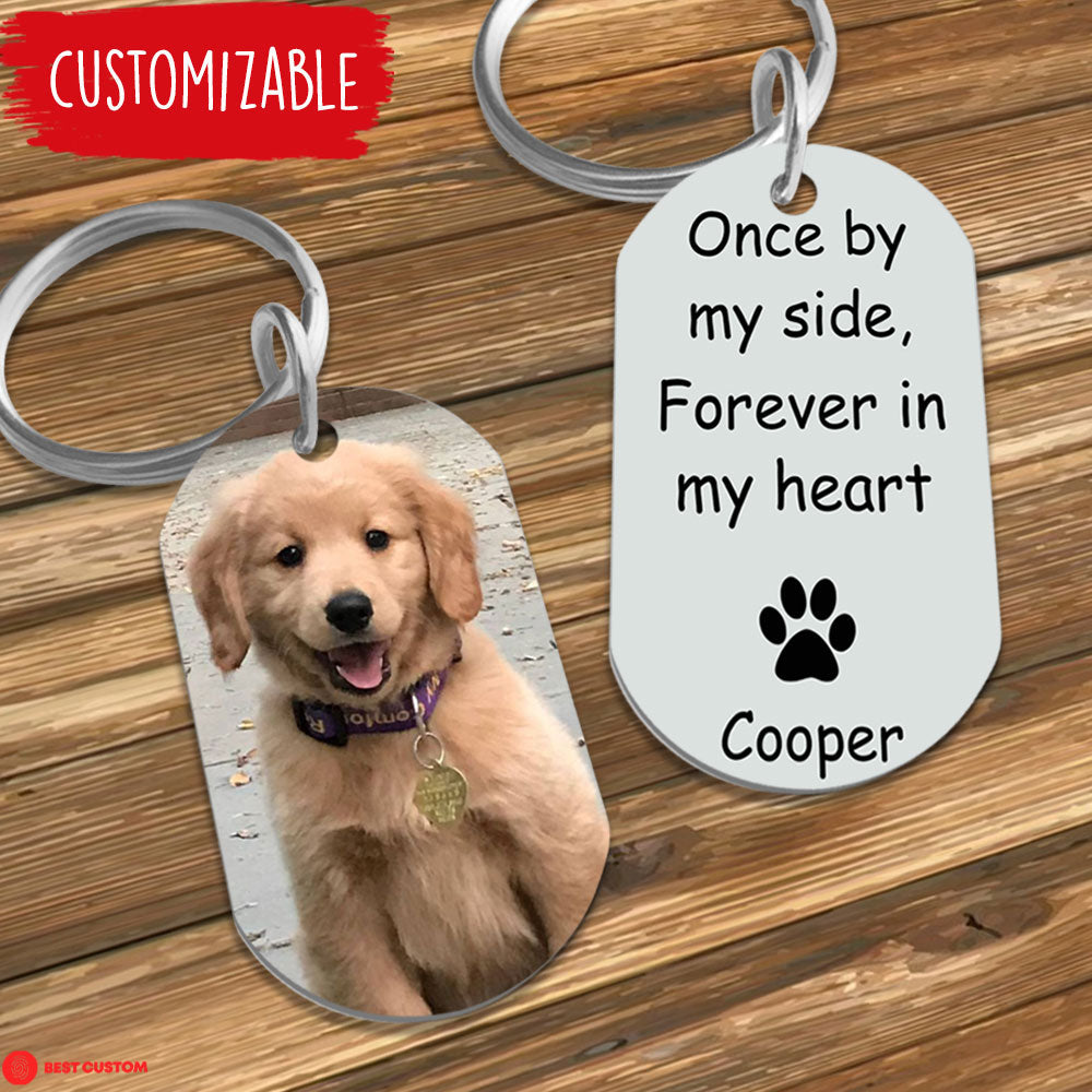 Once By My Side Forever In My Heart - Personalized Photo Stainless Steel Keychain - Memorial Dog banner-FB_04750713-3933-45c9-9827-0a06d3ae71c0.jpg