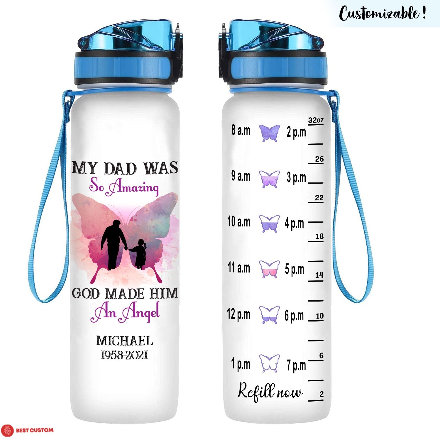 My Dad Was So Amazing God Made Him An Angel - Personalized Water Tracker Bottle - Memorial banner-FB_0e126d96-16fe-465f-8c55-7a9823fad7ed.jpg