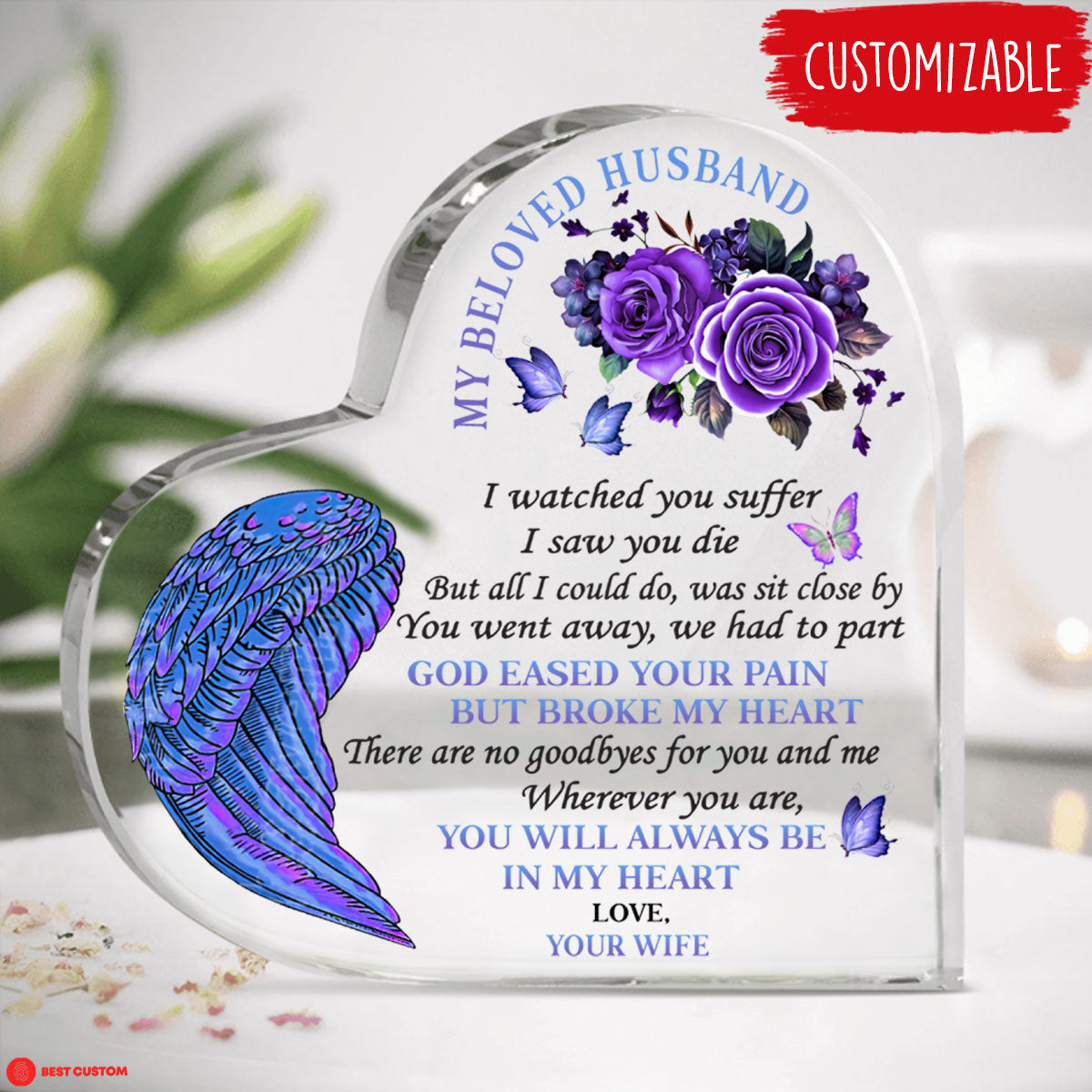My Beloved Husband, You Will Always Be In My Heart - Personalized Heart Shaped Acrylic Plaque - Husband Memorial banner-FB_61d7998c-f38b-4064-8574-d4a0d11842e5.jpg