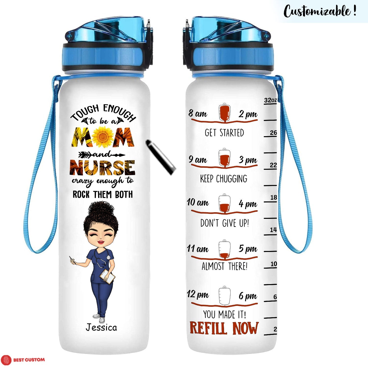 Tough Enough To Be A Mom And Nurse - Personalized Water Tracker Bottle - Gift For Mom banner-FB_631faba0-8749-4e31-a35b-e44d22a8f72f.jpg