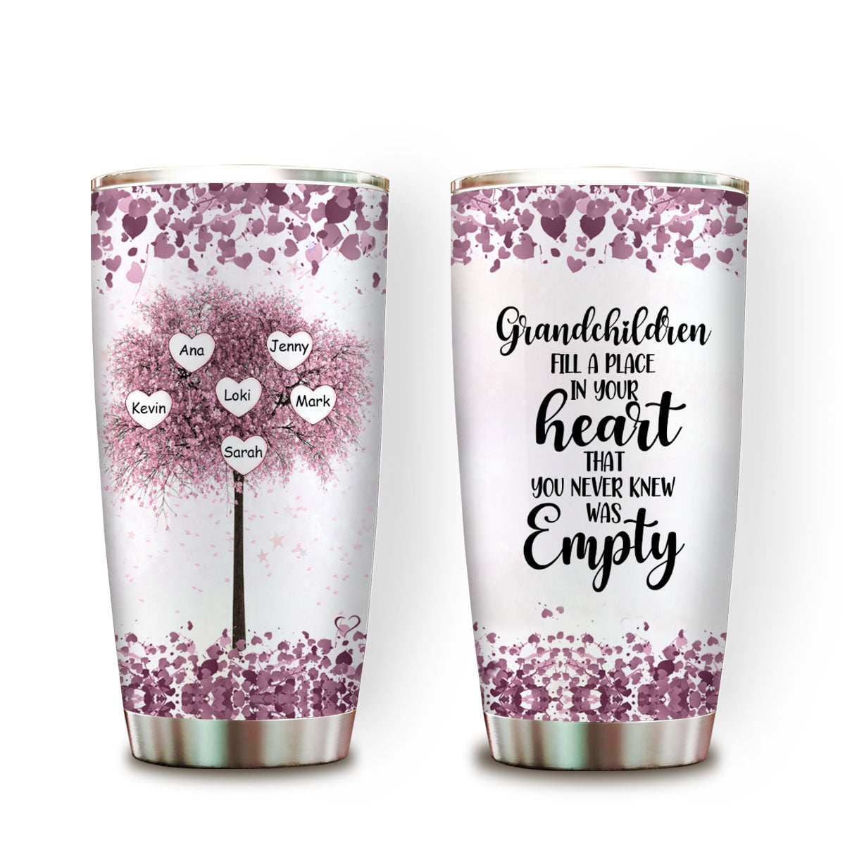 Grandchildren Fill A Place In Your Heart - Personalized Tumbler - Gift For Grandma banner-GG_8afde573-79c5-42d6-b75e-3c723678699c.jpg