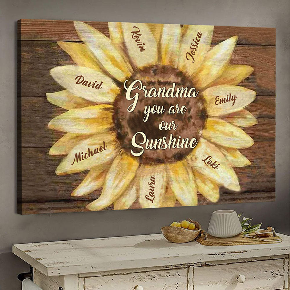 Grandma You Are Our Sunshine, Sunflower - Personalized Canvas - Gift For Grandma banner-GG_93ff3a52-2c35-4b7a-833b-5d200d872130.jpg