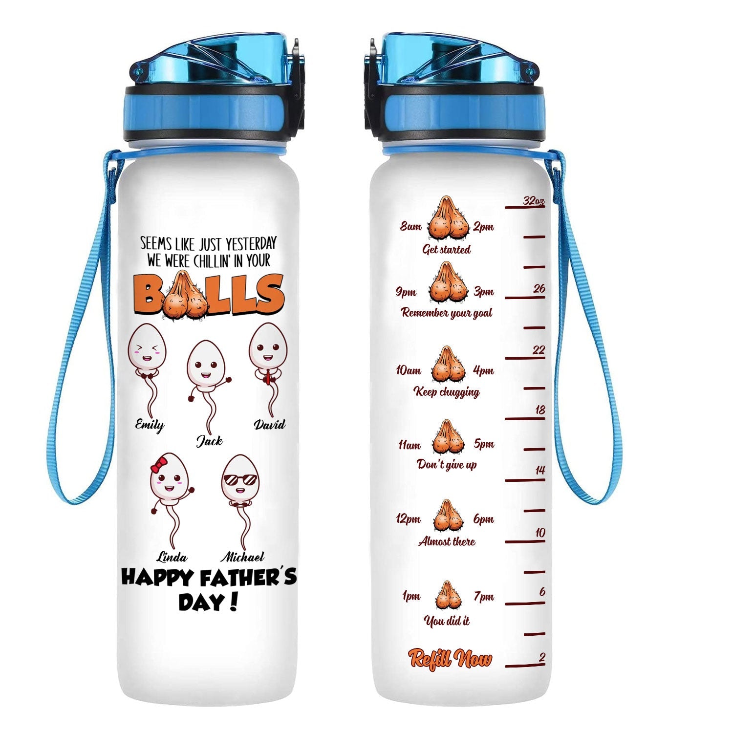 We Were Chillin' In Your Balls Personalized Water Tracker Bottle Gift For Father banner-GG_d4c1cbcc-9a10-456d-a4a3-b7c667b69498.jpg