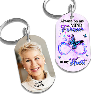 Always On My Mind Forever In My Heart - Personalized Photo Stainless Steel Keychain - Memorial banner-GG_d52e033f-f156-49b3-b559-7f1d88041580.jpg