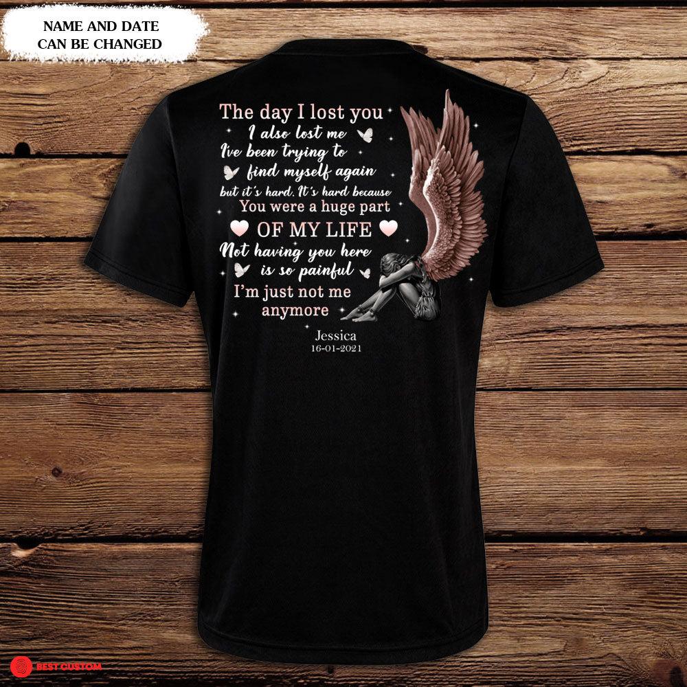 The Day I Lost You Personalized Back Design Apparel Memorial banner-T-shirt-FB_2d502db7-a6b2-4efc-9f64-47cb51ccc33a.jpg