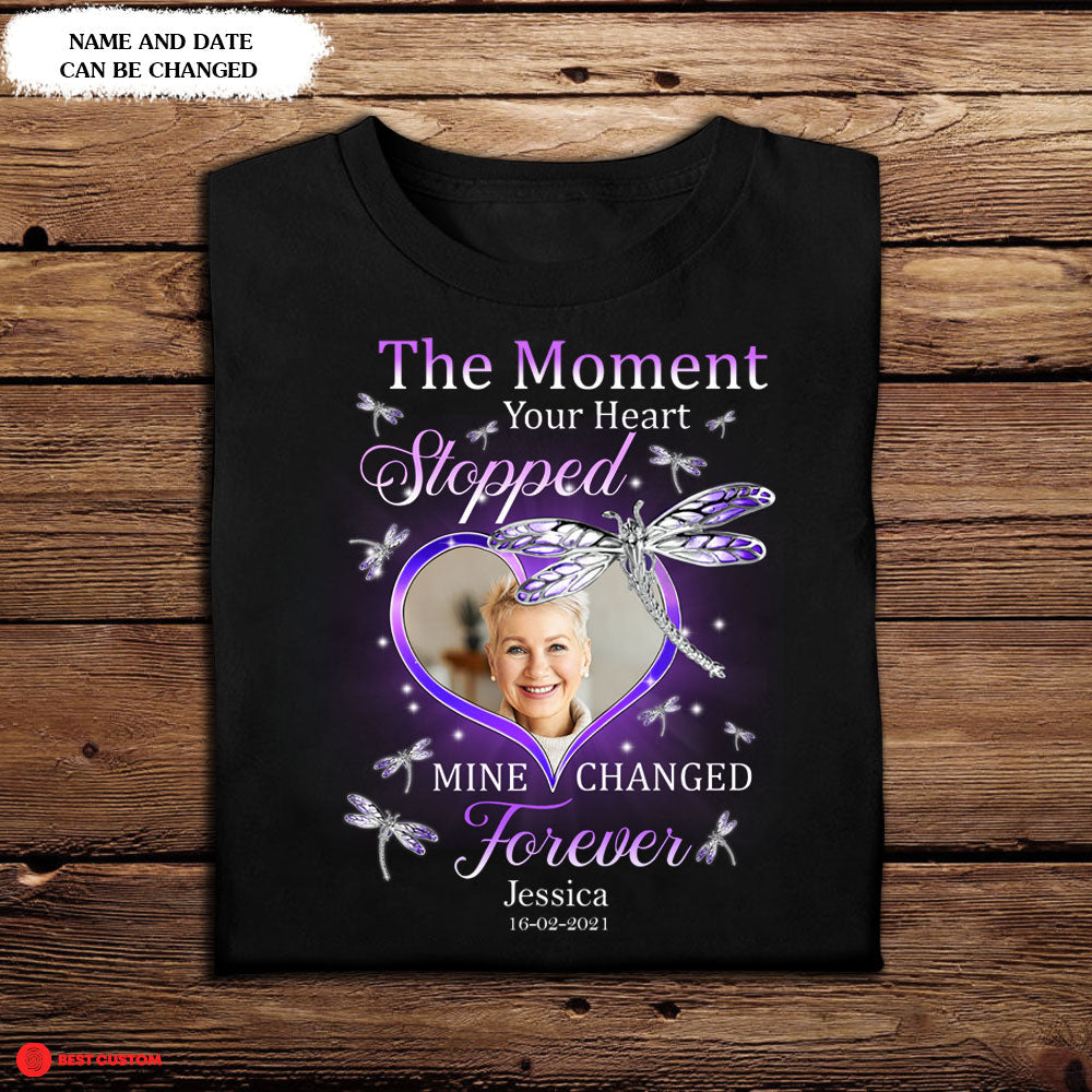 The Moment Your Heart Stopped Mine Changed Forever - Personalized Photo Apparel - Memorial banner-T-shirt-FB_66398e65-662f-4c96-a2c6-8c3ba56d67b1.jpg