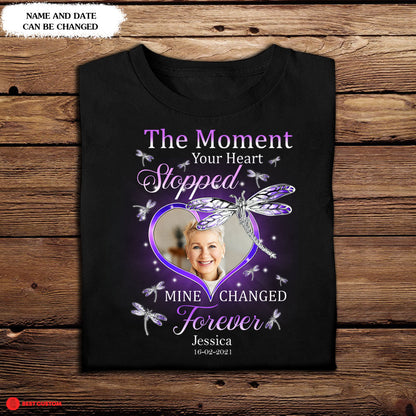 The Moment Your Heart Stopped Mine Changed Forever - Personalized Photo Apparel - Memorial banner-T-shirt-FB_66398e65-662f-4c96-a2c6-8c3ba56d67b1.jpg