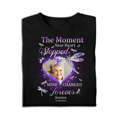 The Moment Your Heart Stopped Mine Changed Forever - Personalized Photo Apparel - Memorial banner-T-shirt-GG_ec7354a9-1b2d-4406-8a87-253eb7765b29.jpg