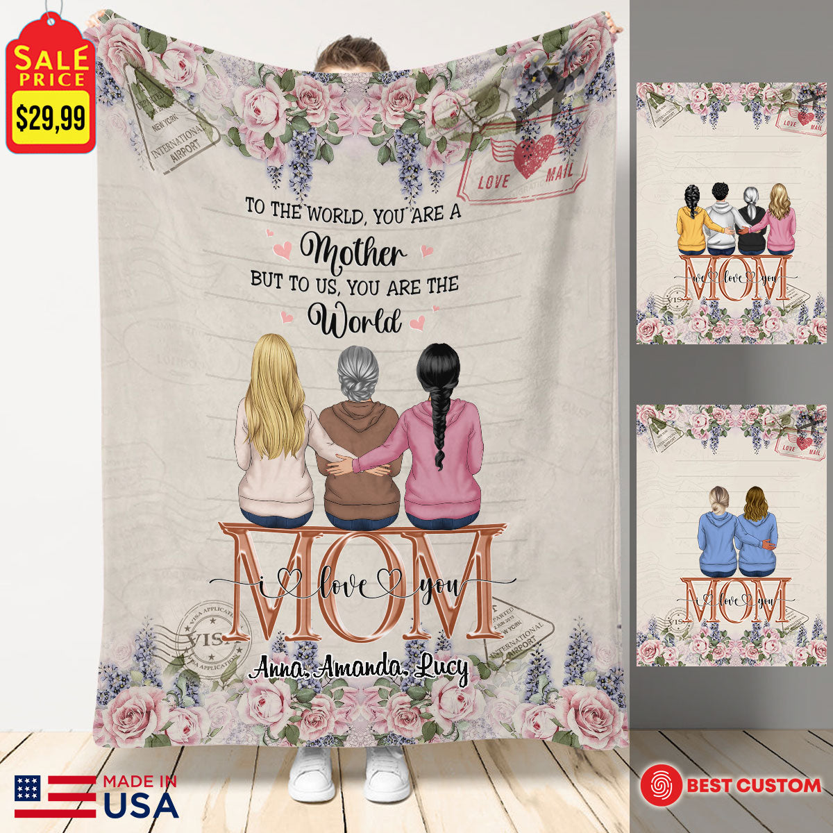 To Us, You Are The World Personalized Blanket - Gift For Mom banner-blanket--To-Us-You-Are-The-World--fb_de62984e-99a8-4d6e-804a-7d06fd13866d.jpg