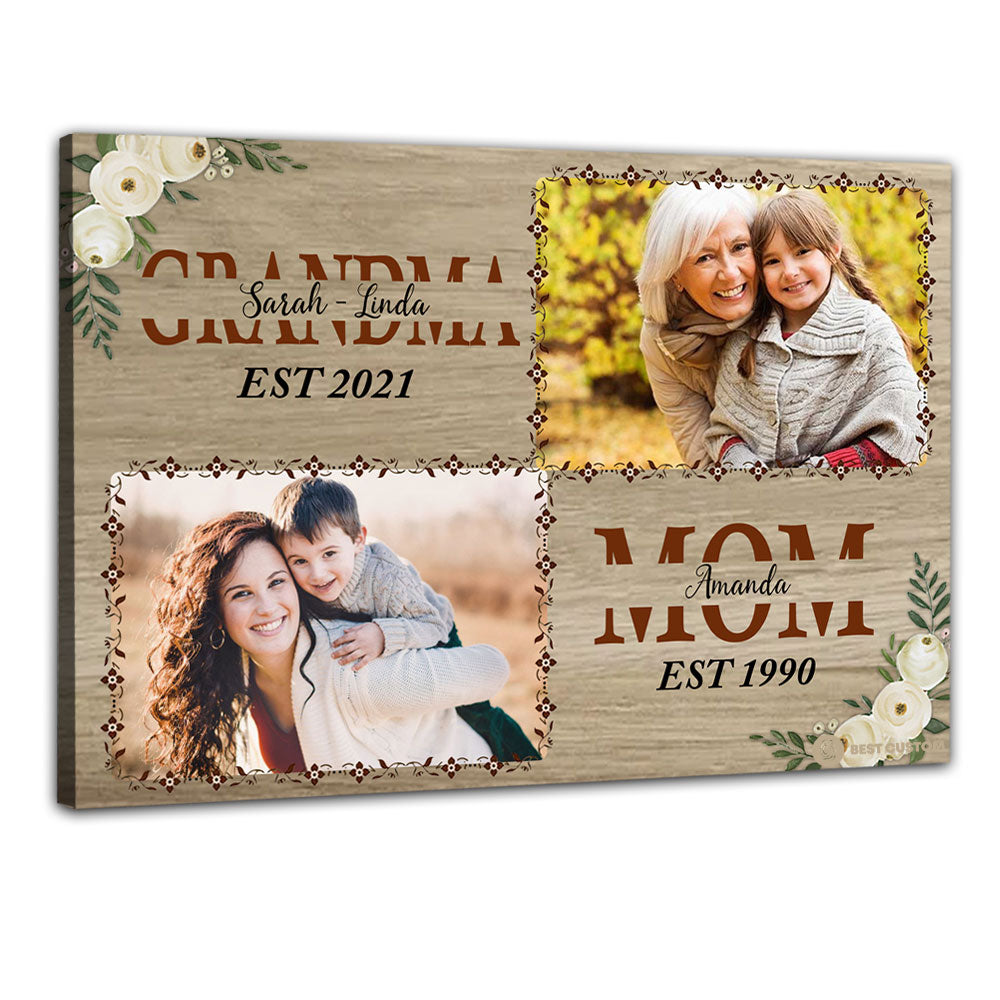 Grandma And Mom - Personalized Photo Canvas - Gift For Grandma banner-canvas_36f256f8-84f4-4b56-ab62-51f6163098ca.jpg