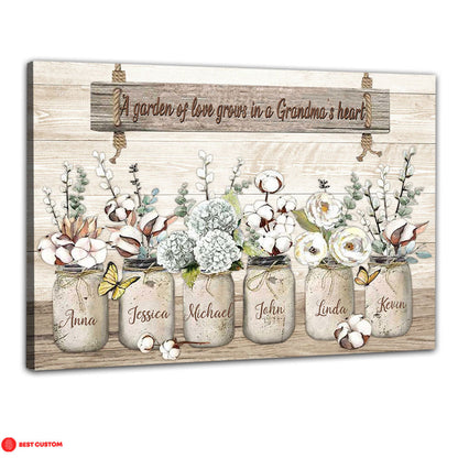 A Garden Of Love Grows In A Grandma's Heart, Flowers - Personalized Canvas - Gift For Grandma banner-canvas_90bc036a-6fd2-4b6e-9d0e-74c3aaec0213.jpg