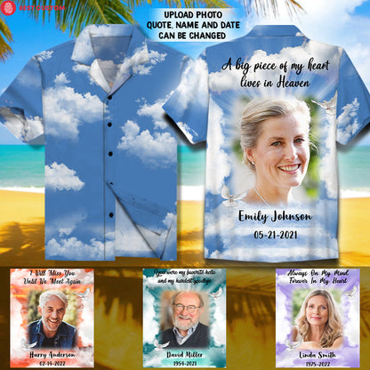 In Loving Memories Of - Personalized Photo All Over Print Hawaiian Shirt - Memorial banner-fb2.jpg