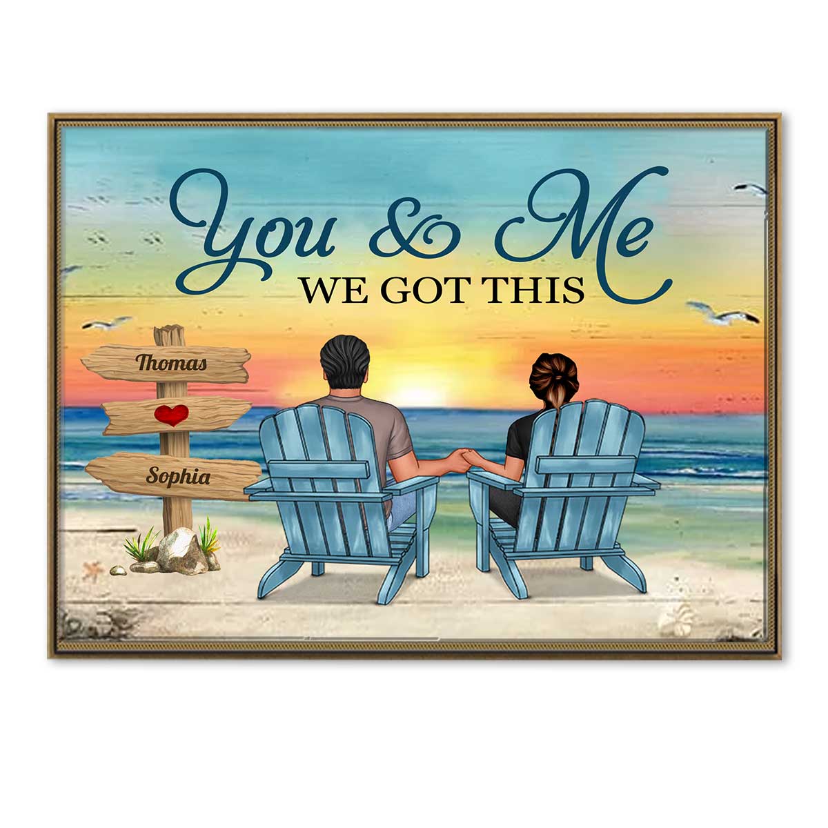 You And Me We Got This Beach Couple Personalized Canvas Gift For Couple banner-poster-canvas-2-gg.jpg