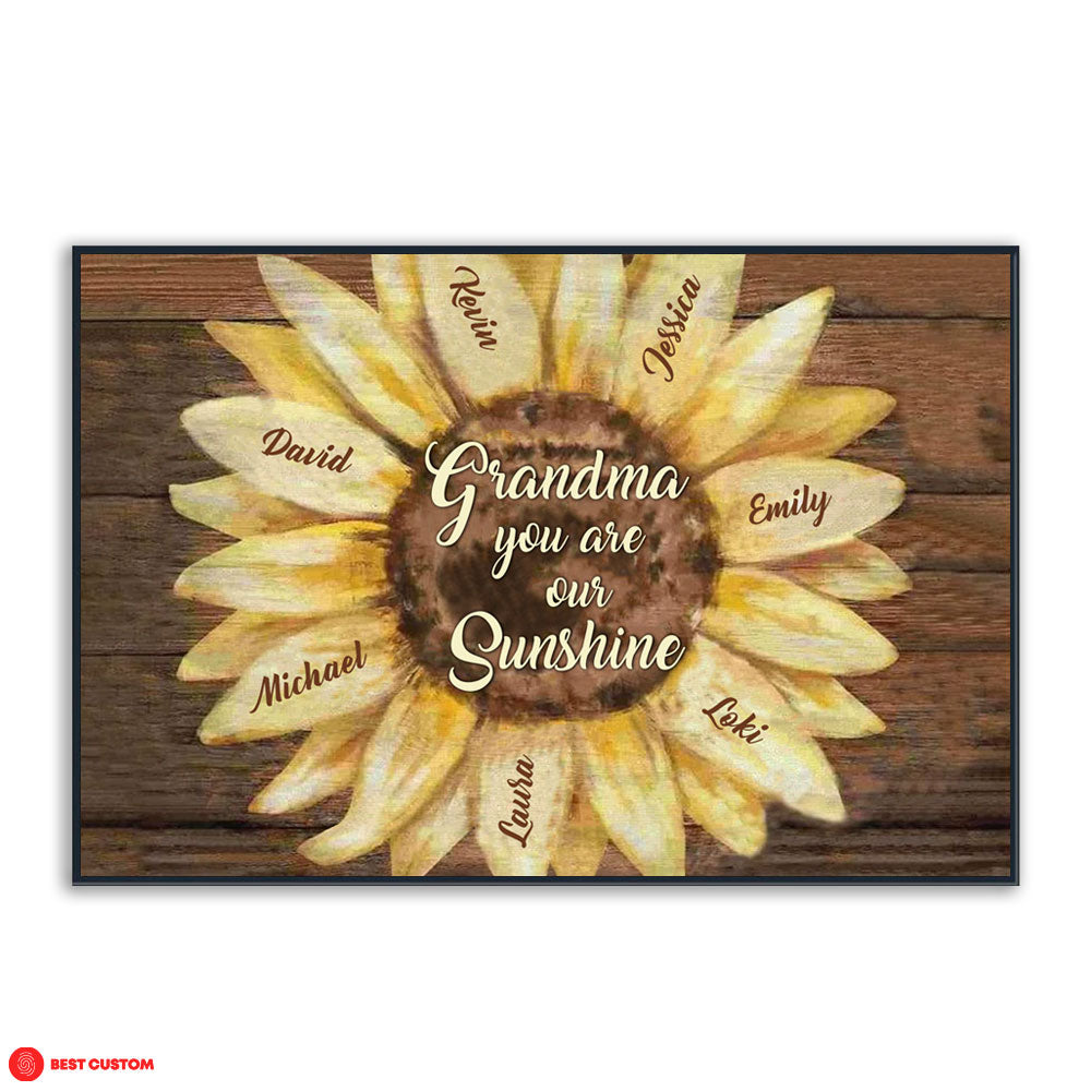 Grandma You Are Our Sunshine, Sunflower - Personalized Canvas - Gift For Grandma banner-poster_8bcf3afd-69c5-423c-9efd-b28ecdce3766.jpg
